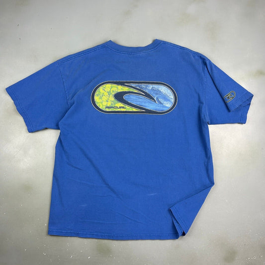 VINTAGE 90s | Rip Curl Surfing Company Blue T-Shirt sz XL Adult