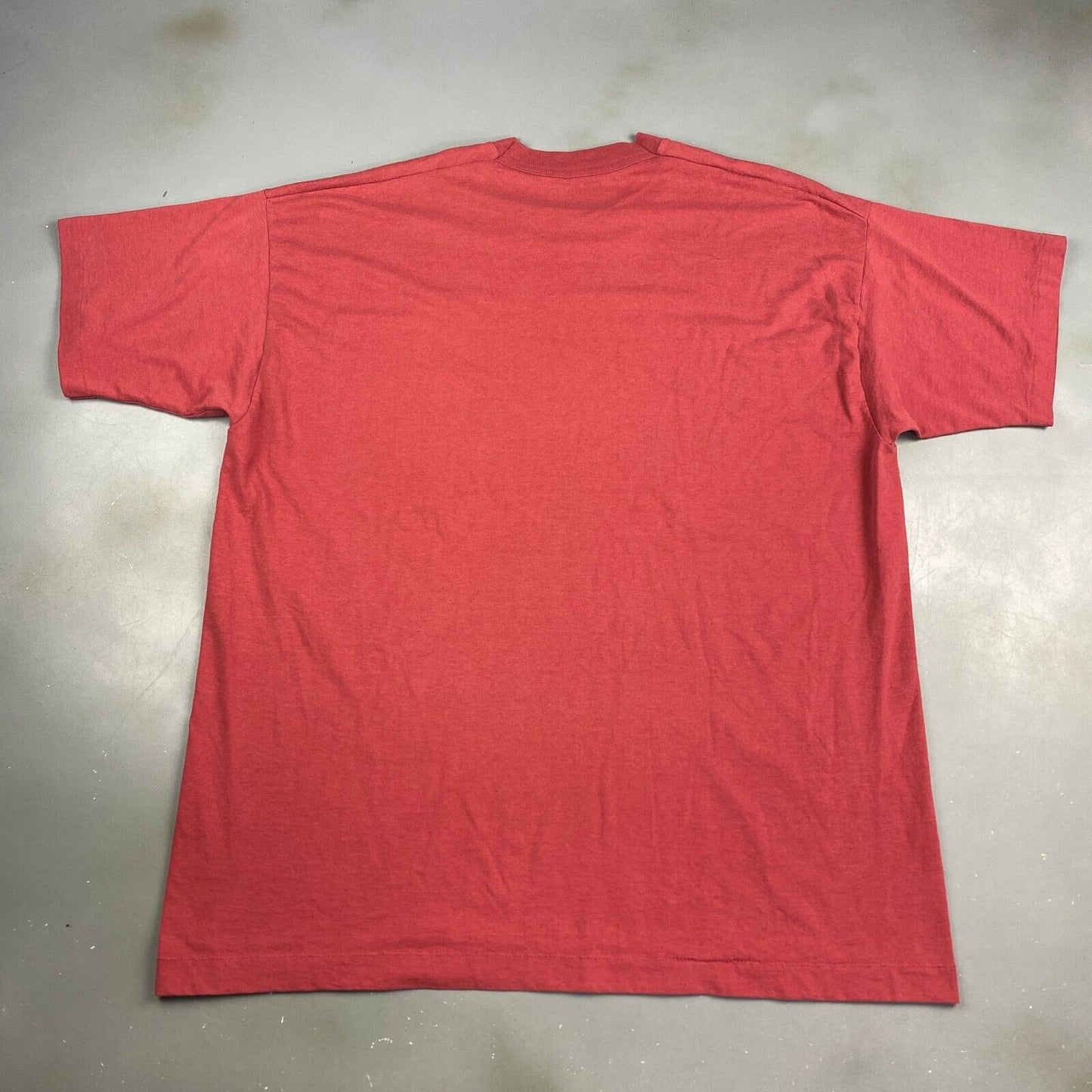 VINTAGE 90s FOTL Faded Red Blank T-Shirt sz XXL Adult