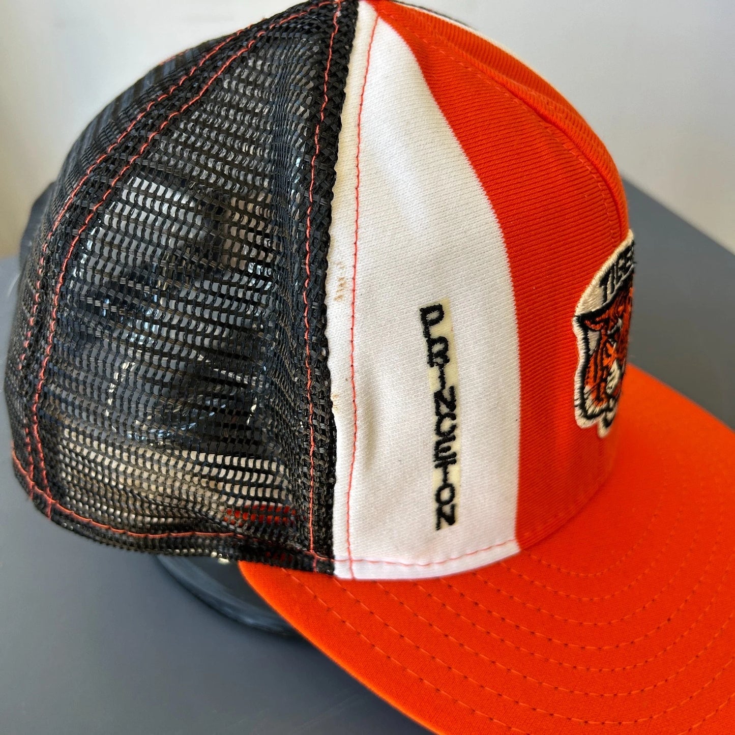VINTAGE 80s 90s | Princeton Tigers Mesh Trucker Snapback Hat sz OS