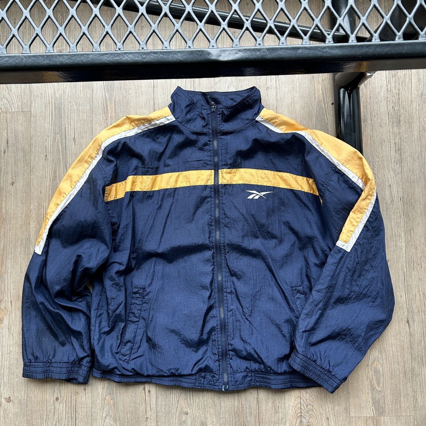 VINTAGE 90s | REEBOK Striped Windbreaker Jacket sz M/L Adult