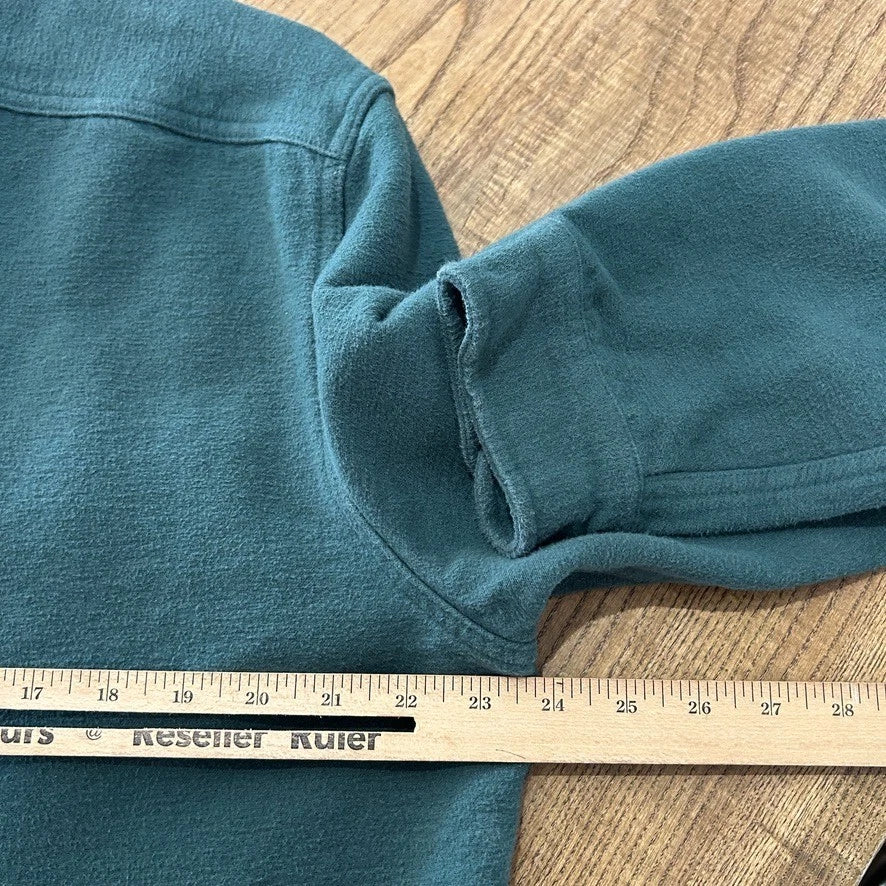 J.CREW | Vintage Green Chamois Flannel Button Down Shirt sz L