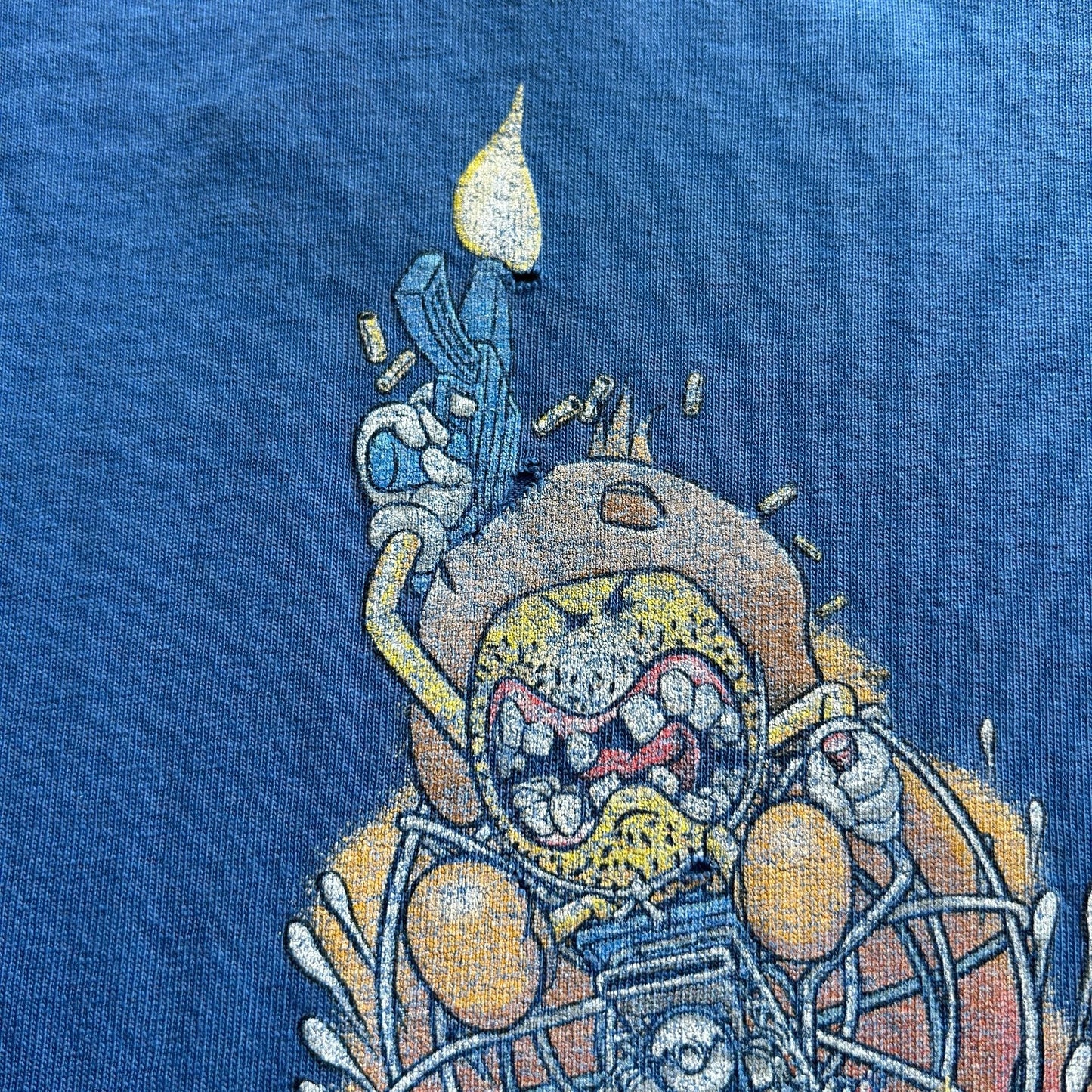 World Industries | 1990s Shooting Flameboy Thrashed Skateboarding T-Shirt sz L