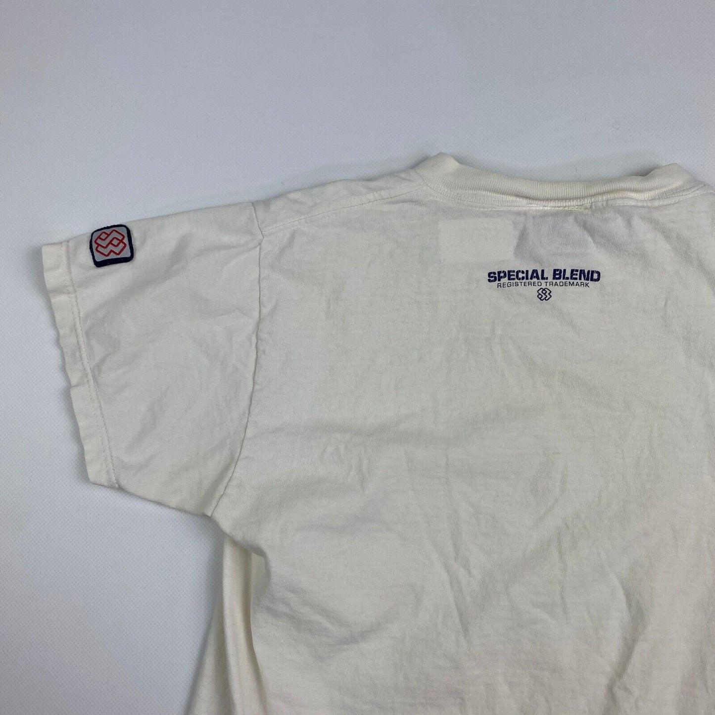 VINTAGE Special Blend Snowboarding Logo White T-Shirt sz Small Men