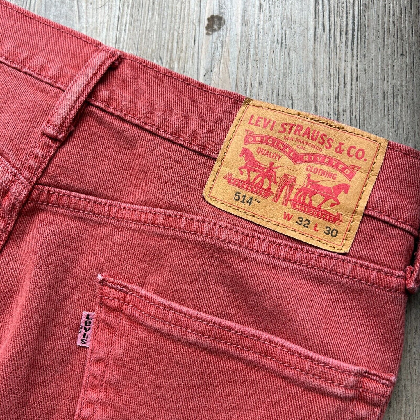 VINTAGE | LEVIS 514 Over Dyed Pink Jeans Pants sz W32 L30