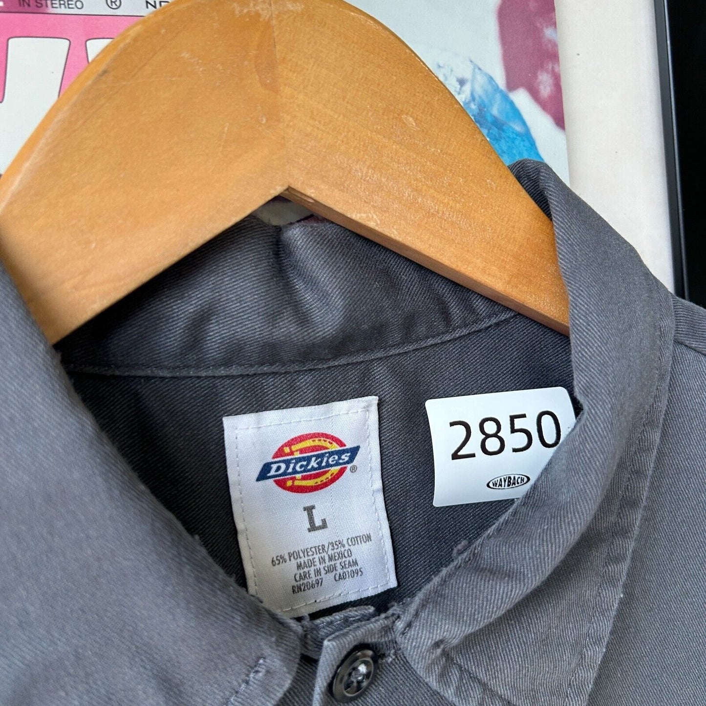 VINTAGE | Dickies Grey Button Down Work Shirt sz L