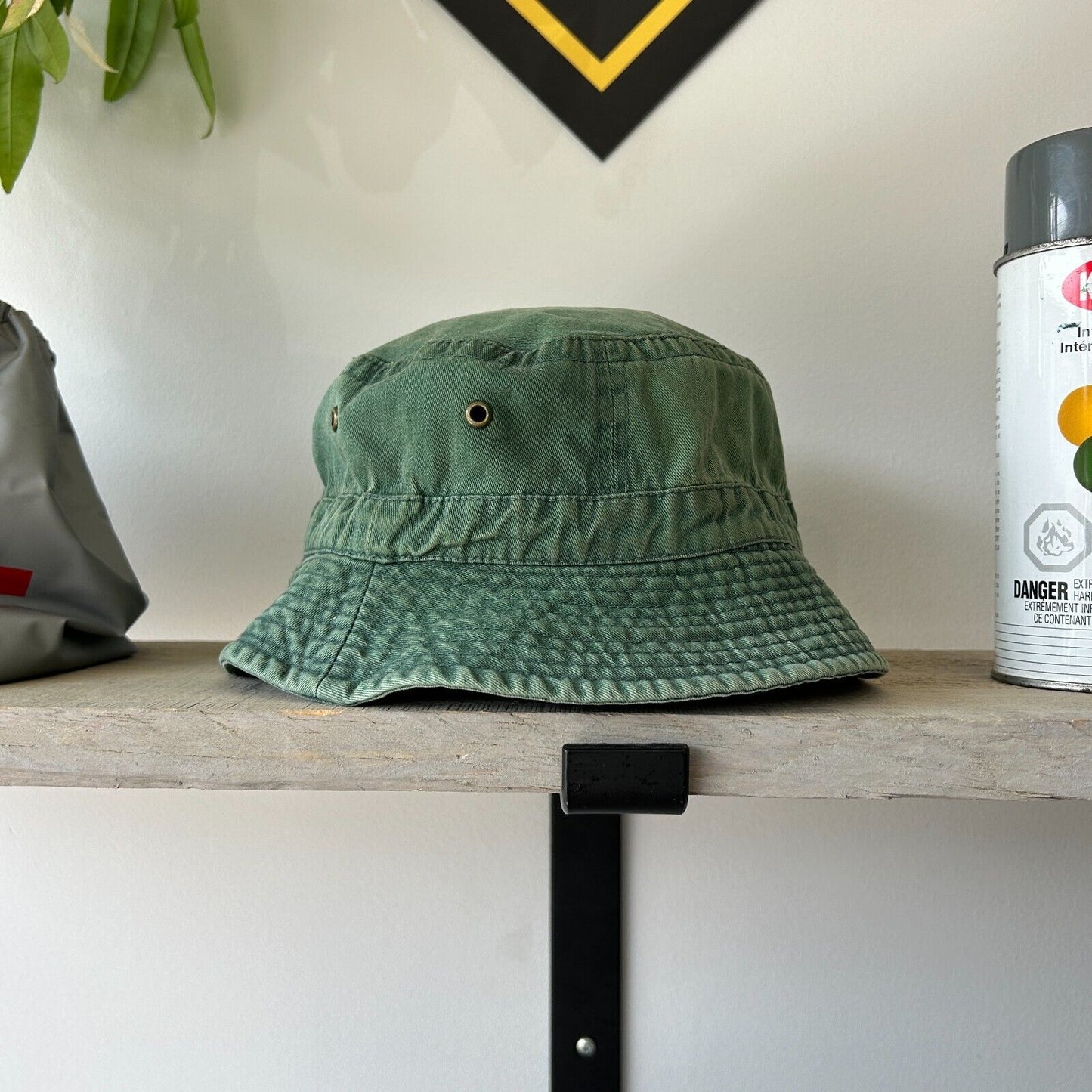 VINTAGE | Sun Faded Green Bucket HAT S/M