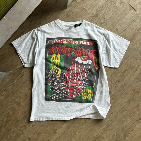 VINTAGE 1994 | Rolling Stones Voodoo Lounge World Tour Band T-Shirt sz XL