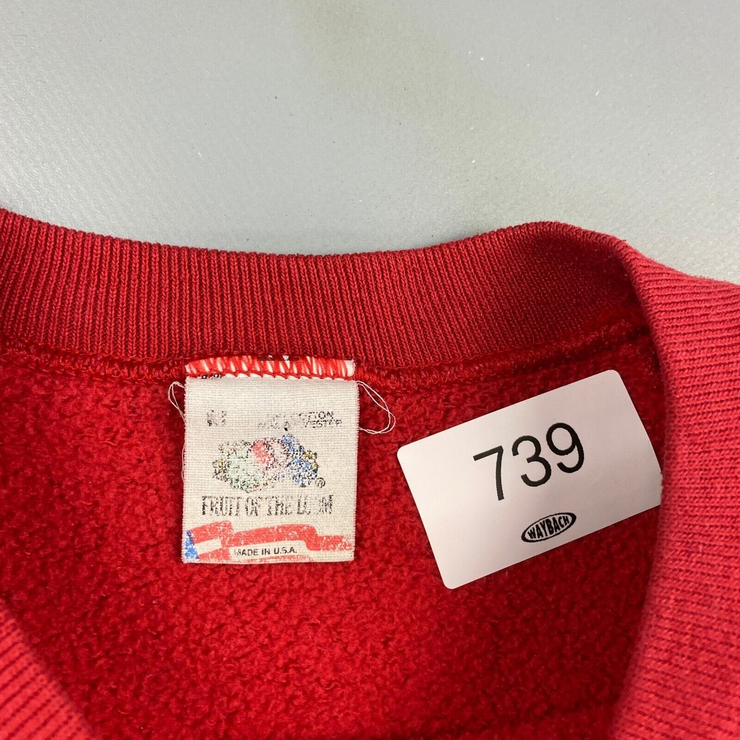 VINTAGE 90s Blank Red Raglan Crewneck Sweater sz Small Adult Men