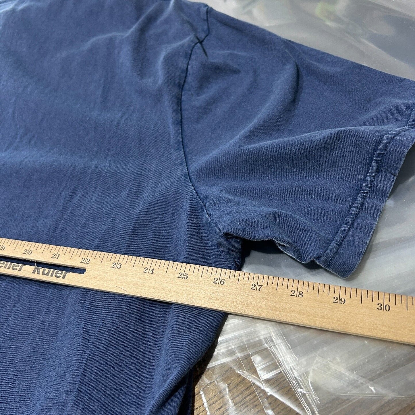VINTAGE 90s | Ralph Lauren Faded Blue Polo Shirt sz XXL