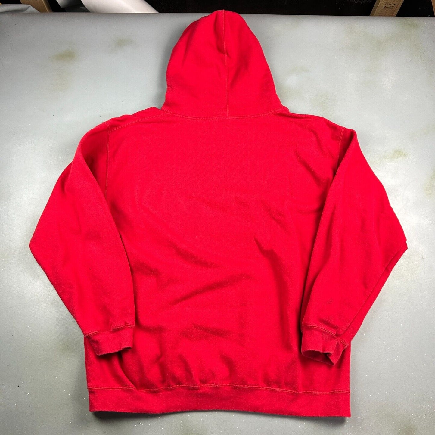 VINTAGE | NIKE Mid Swoosh Football Red Hoodie Sweater sz XL Adult