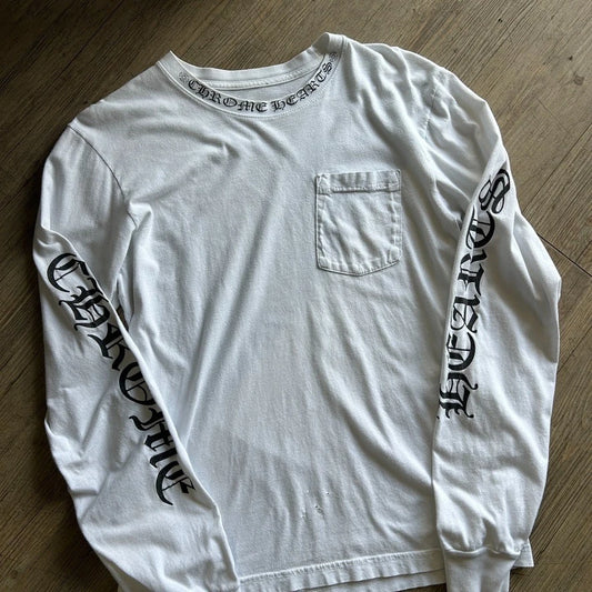 CHROME HEARTS | Script Logo Long Sleeve T-Shirt sz M