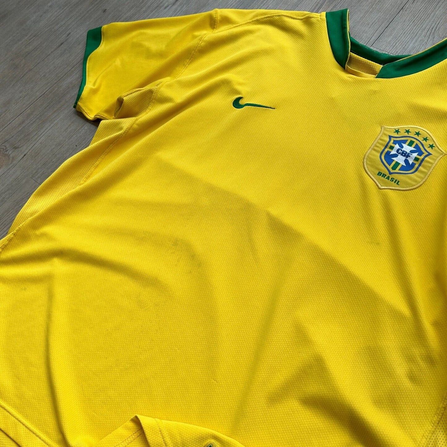 VINTAGE | NIKE Brasil Soccer Football Club Sm Swoosh Jersey sz XL Adult