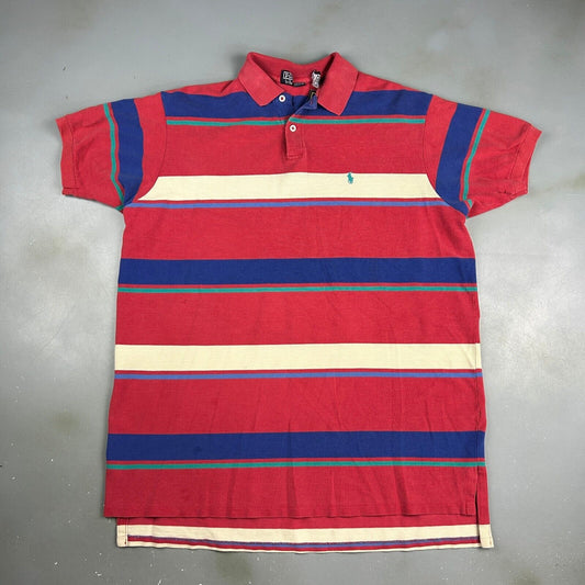 VINTAGE 90s Ralph Lauren Striped Polo Shirt sz XL Adult