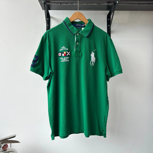 VINTAGE Y2k | Ralph Lauren Big Pony #3 Yatch Club Polo Shirt sz L