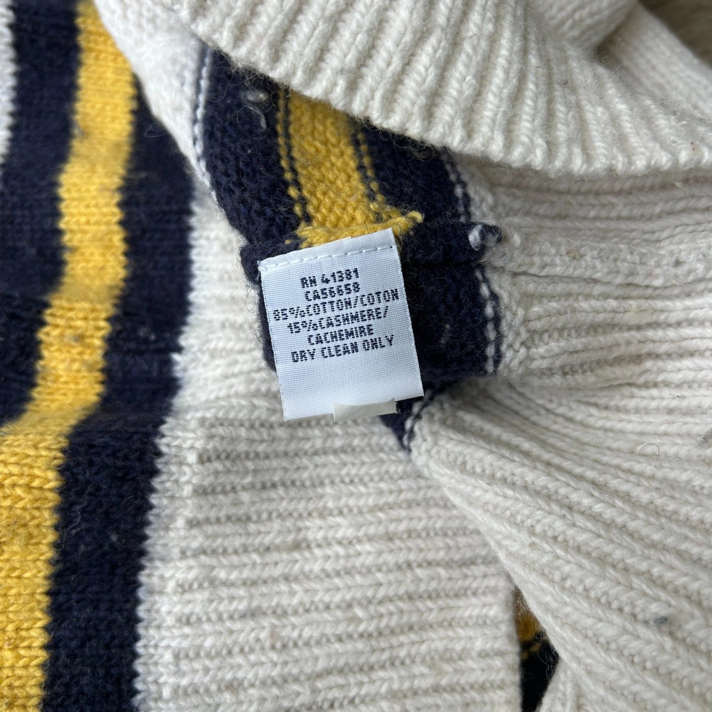 VINTAGE | Polo Ralph Lauren Cashmere Cable Knit Tennis Sweater sz L