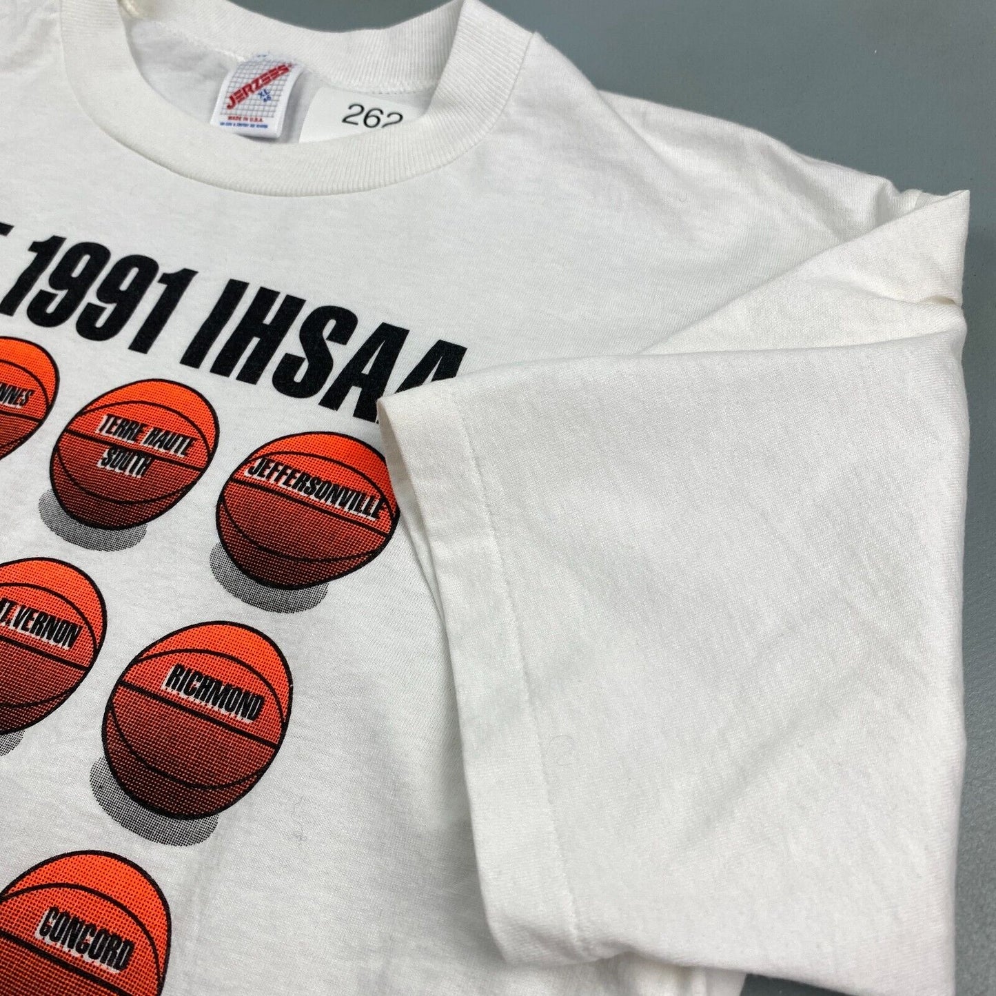 VINTAGE 1991 IHSAA Sweet Sixteen Basketball T-Shirt sz XL Men