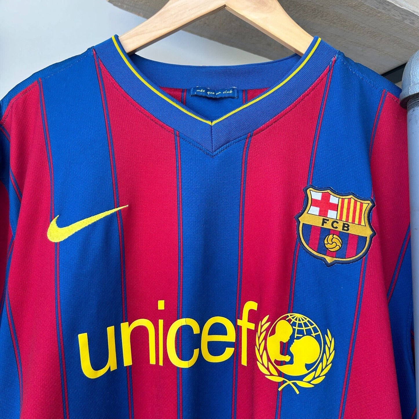 NIKE FC Barcelona #10 Messi Soccer Club Home Jersey sz XXL