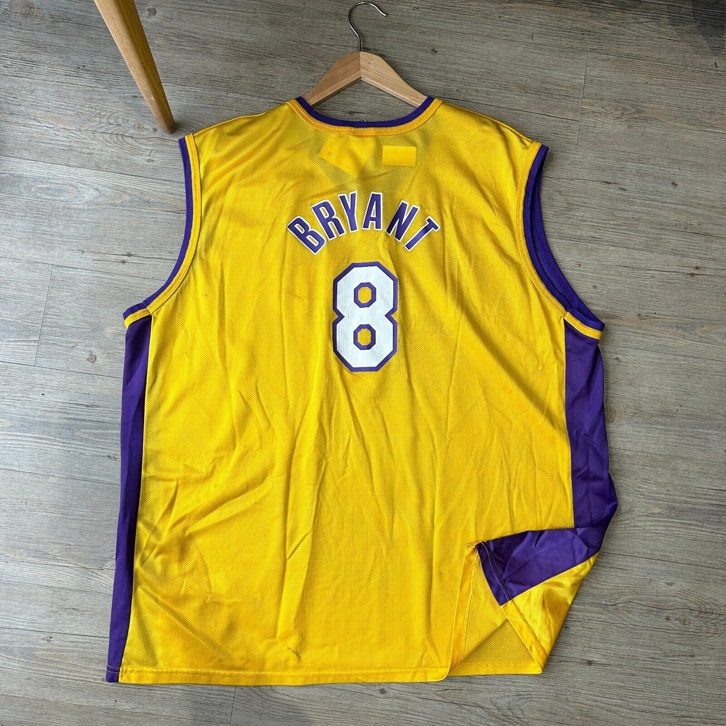 VINTAGE | LA LAKERS #8 KOBE Bryant Champion Basketball Jersey sz 52 XXL Adult