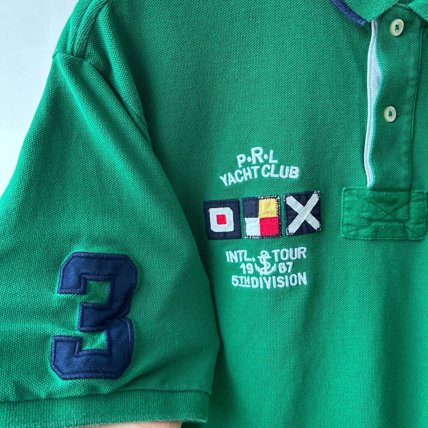 VINTAGE Y2k | Ralph Lauren Big Pony #3 Yatch Club Polo Shirt sz L