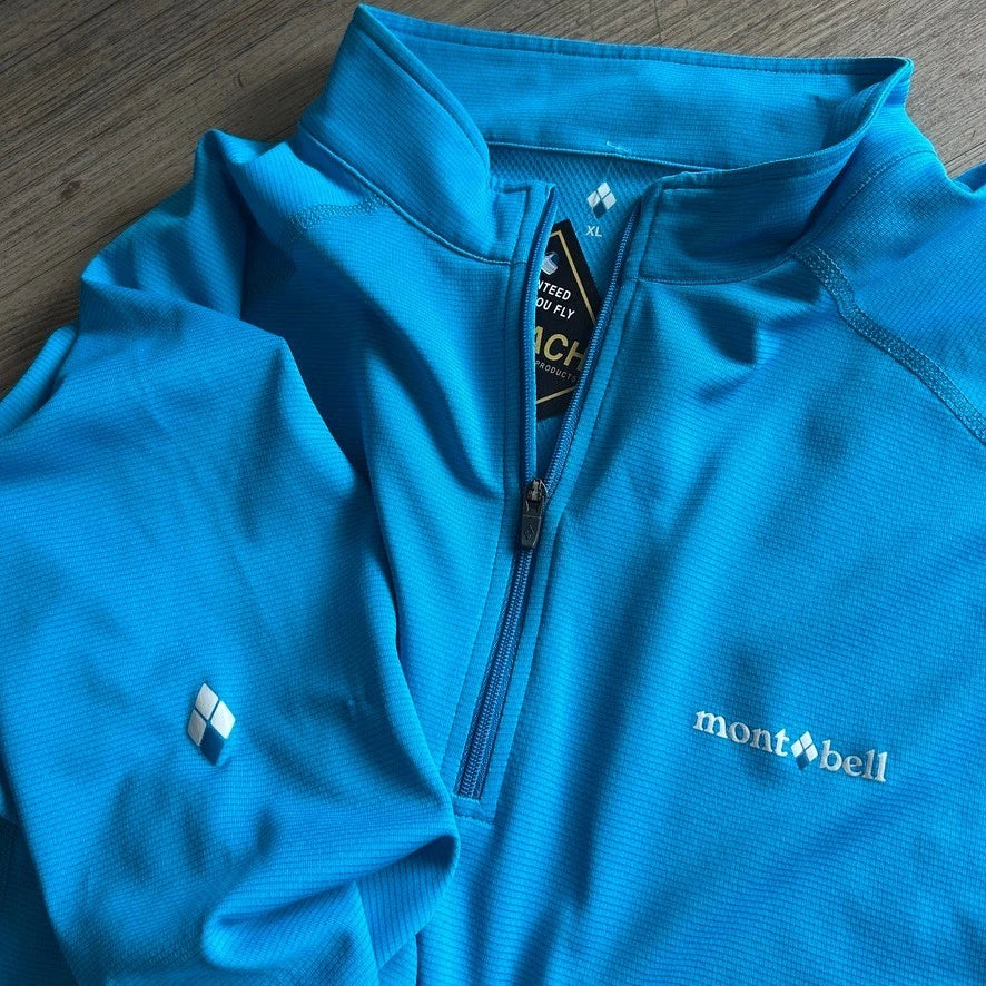 MONTBELL | 1/4 Zip Thermal Long Sleeve Jersey T-Shirt sz L/XL