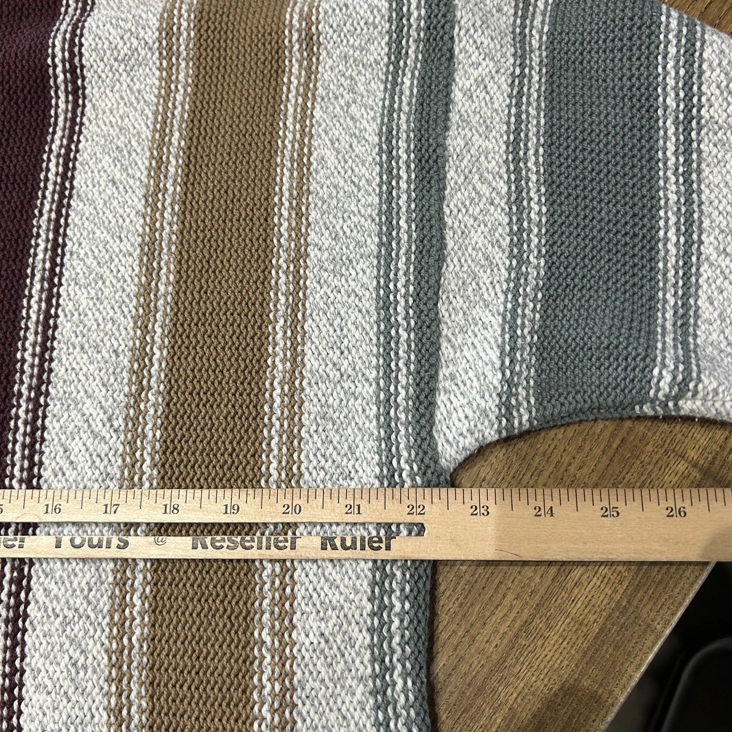 VINTAGE 90s | R&R Vertical Striped Earthtone Knit Sweater sz M