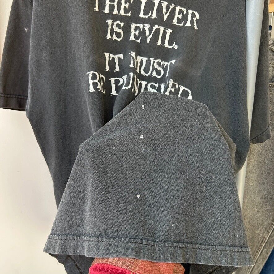 VINTAGE | The Liver Is Evil It Must Be Punished T-Shirt sz XL