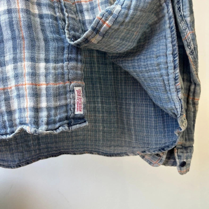 TRUE RELIGION Sportswear | Plaid Flannel Vintage Cotton Button Down Shirt sz L