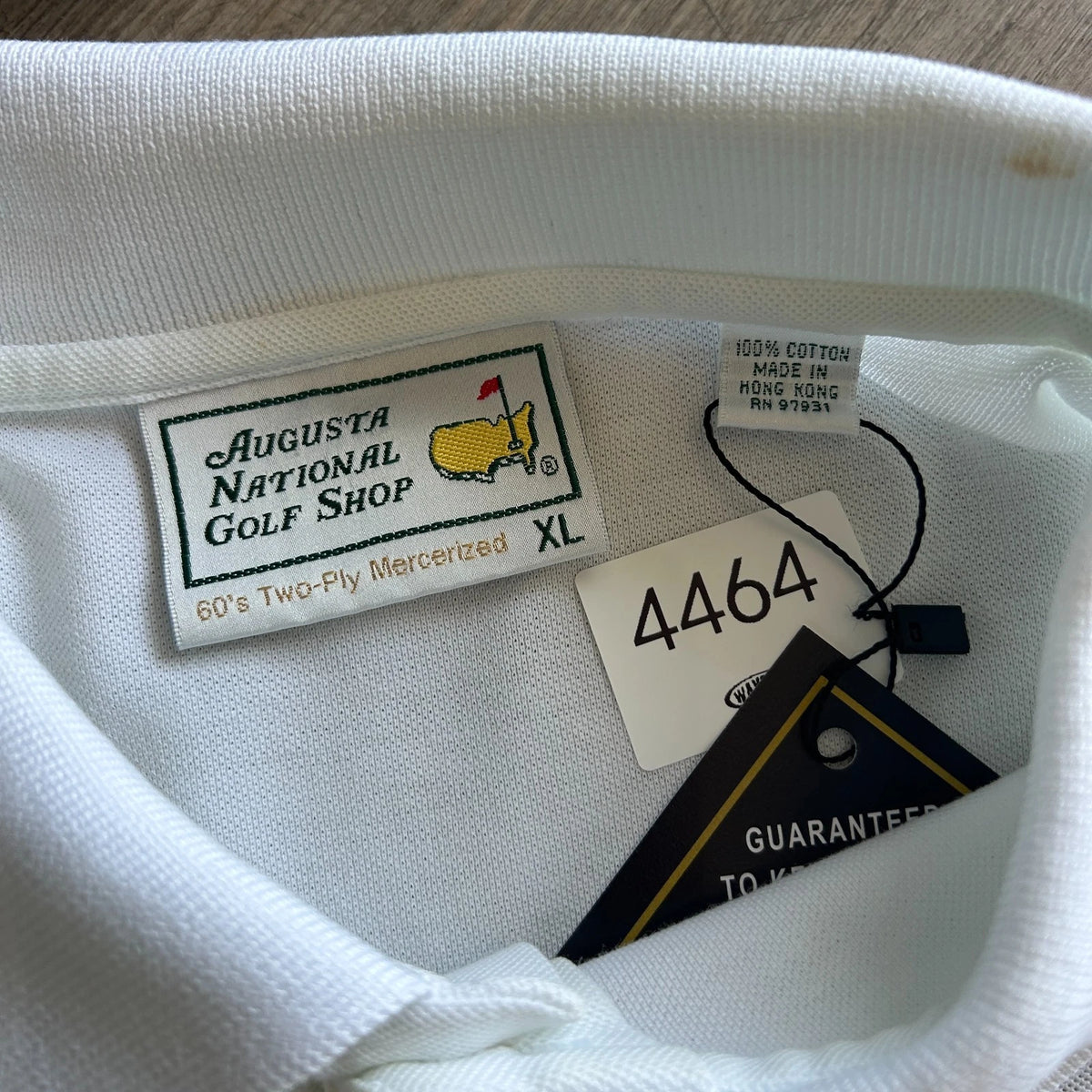 MASTERS | Vintage Augusta National Golf Shop White Polo Shirt sz XL