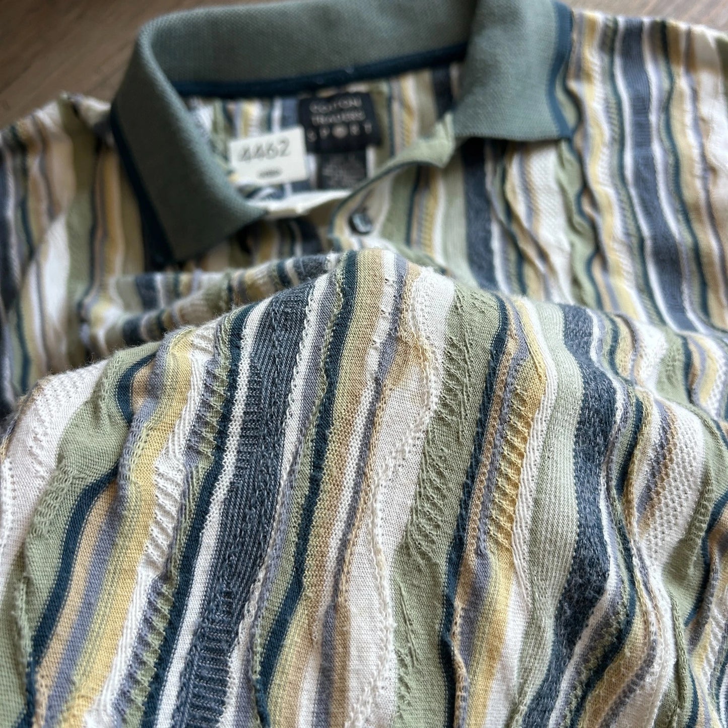 COOGI Style | Vintage Cotton Traders Sport 3D Knit Polo Shirt sz L/XL