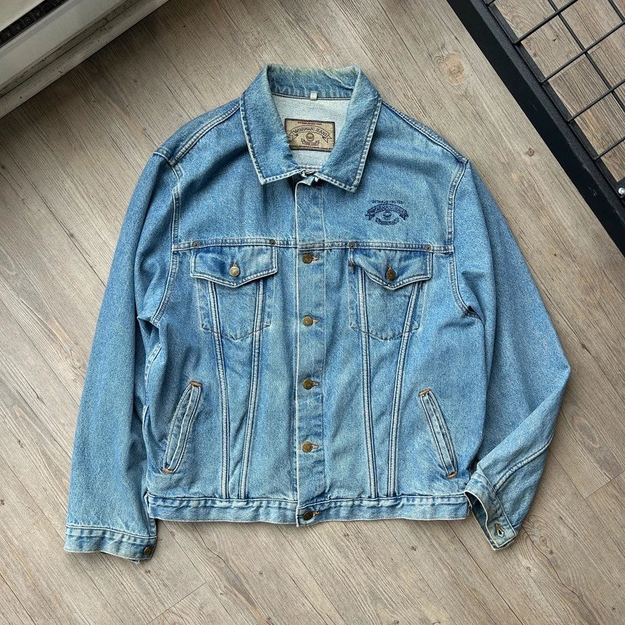 VINTAGE | Armani Jeans Denim Trucker Jacket sz L