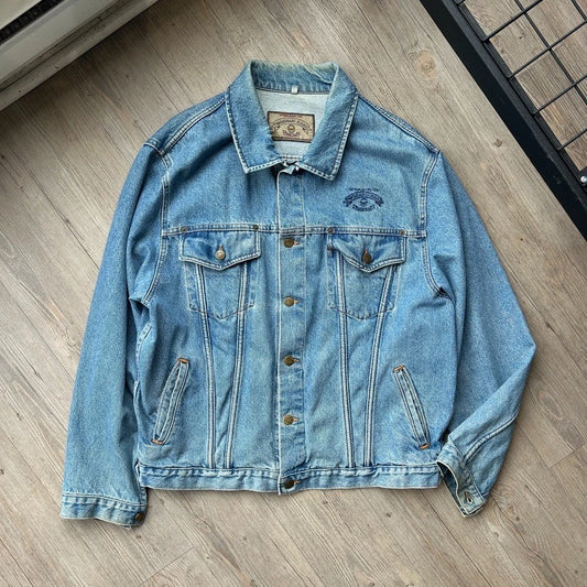 VINTAGE | Armani Jeans Denim Trucker Jacket sz L