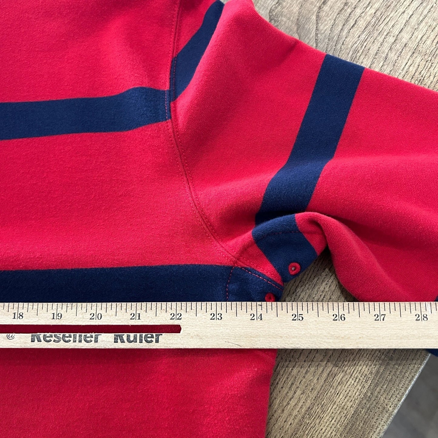VINTAGE | Polo by Ralph Lauren Striped Sm Pony Rugby Fleece Shirt sz XL