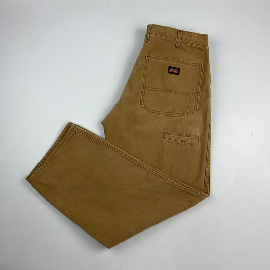 VINTAGE Dickies Light Brown Carpenter Workwear Pants sz W33 L30 Mens