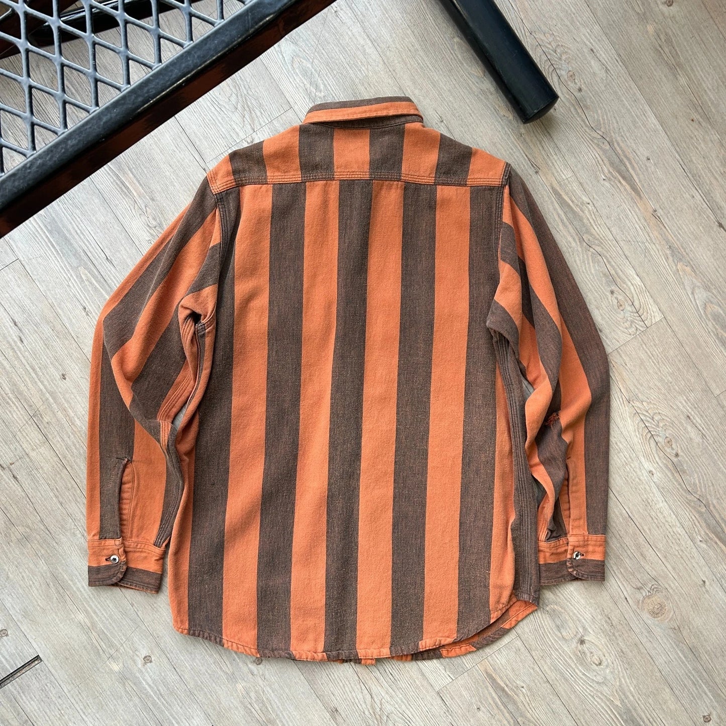 VINTAGE | Carhartt Rugged Outdoor Wear Striped Button Down Shirt sz L