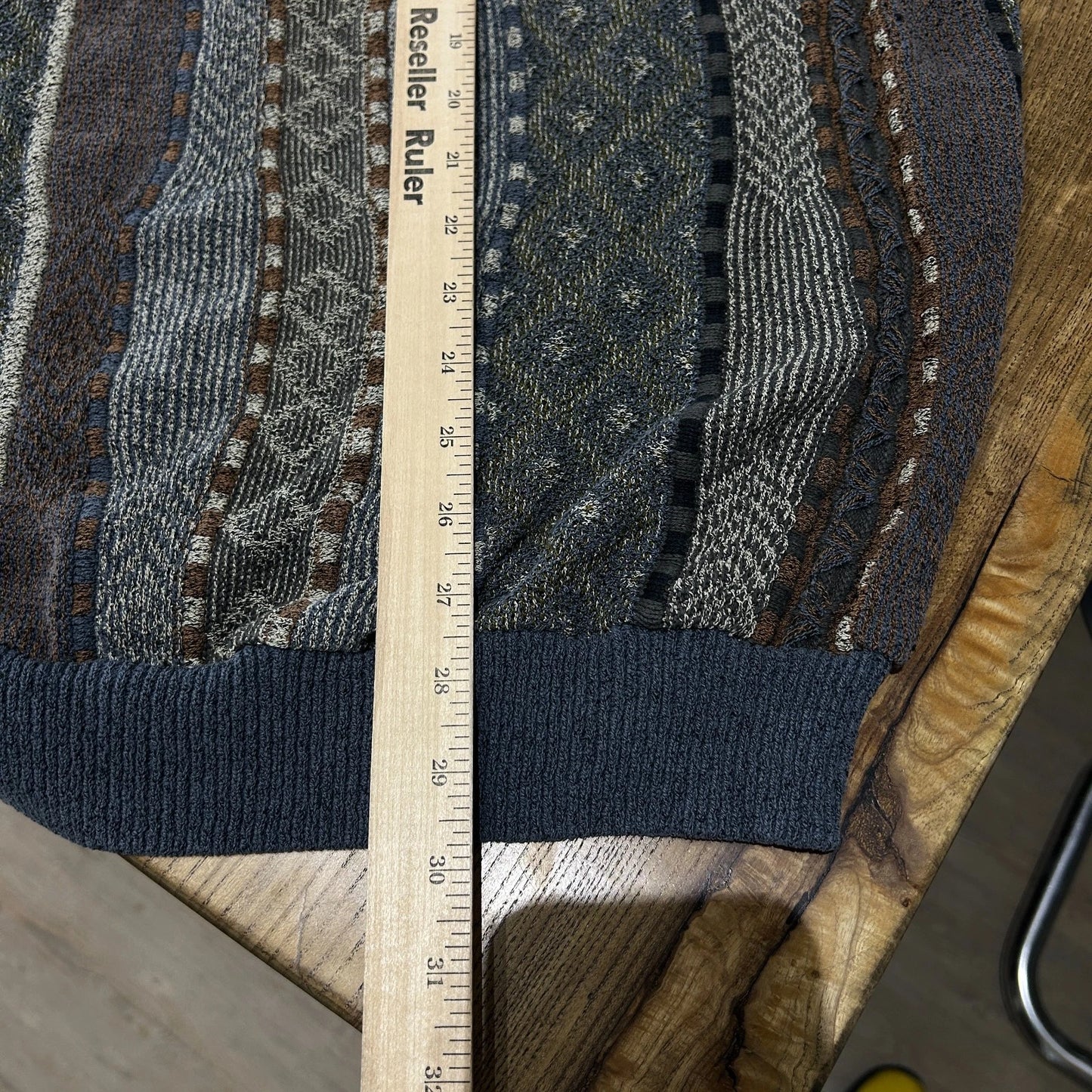 VINTAGE | 3D Textured Earthtone Coogie Style Knit Sweater sz 2XL