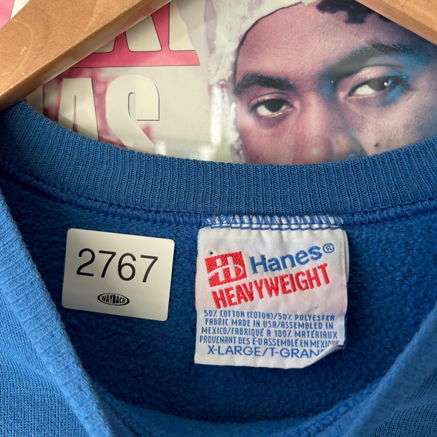 VINTAGE 90s | Whatever.com Blue Crew Sweater sz XL