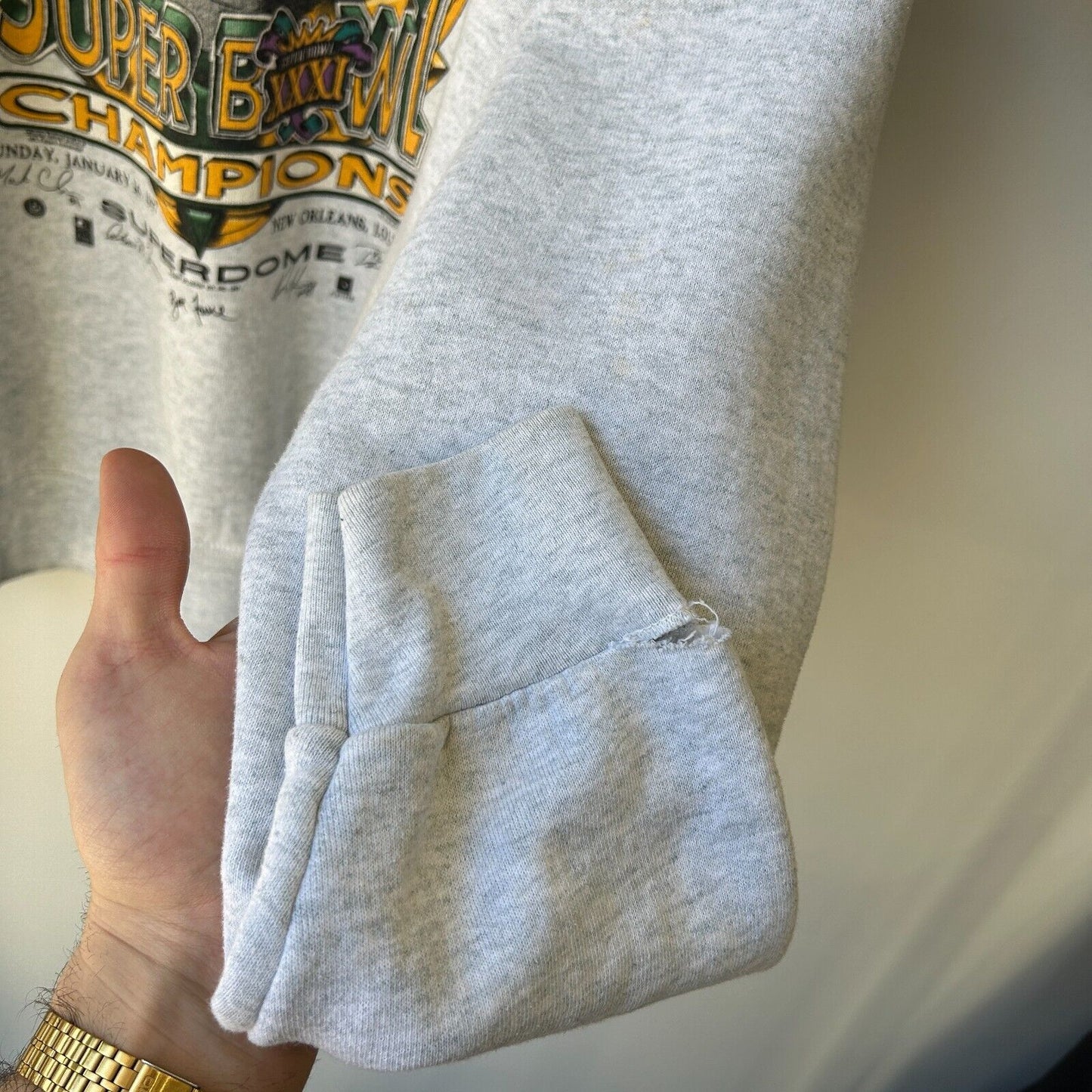 VINTAGE 1997 | Green Bay Packers NFL Super Bowl Champions Sweater sz XXL Adult