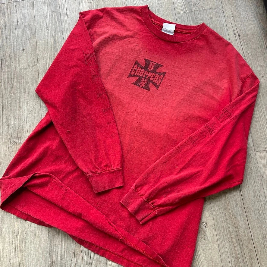 VINTAGE | West Coast Choppers What Would Jesse Do Faded Thrashed T-Shirt sz XL