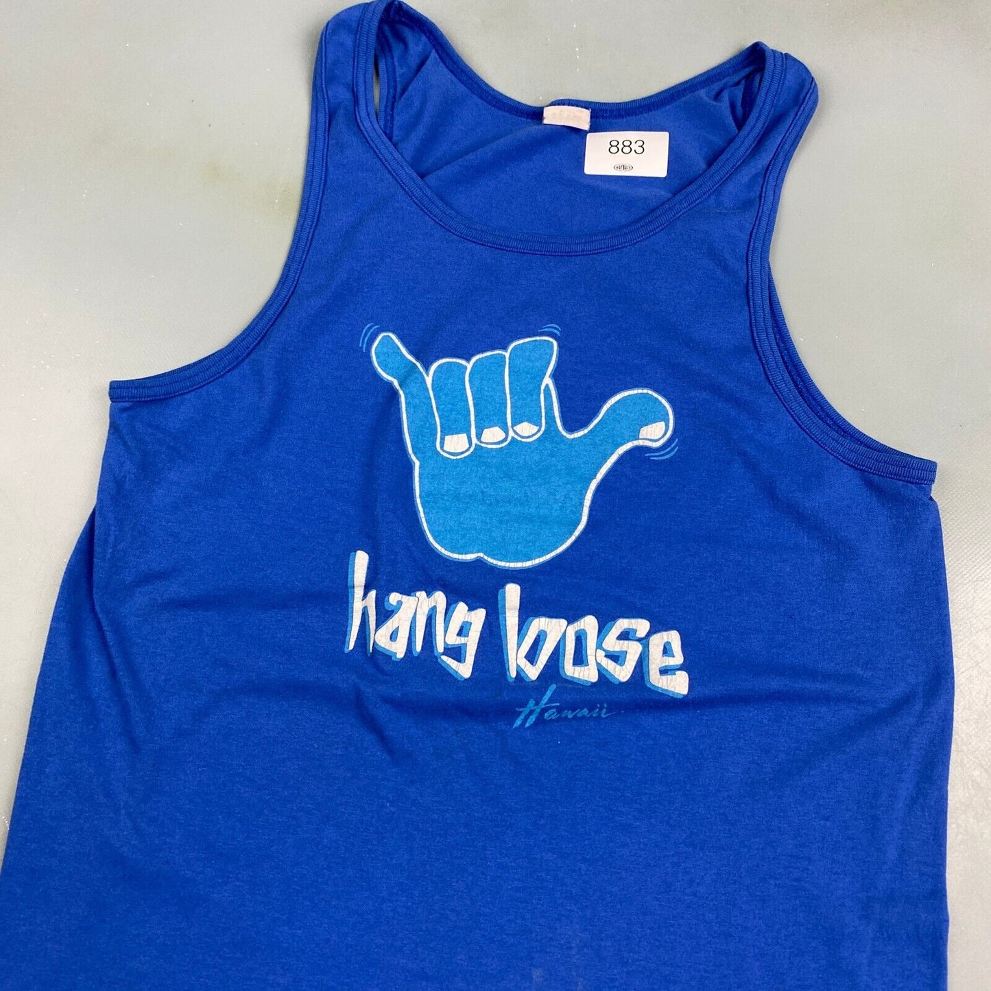 VINTAGE 80s/90s Hang Loose Hawaii Surfing Tank T-Shirt sz Medium Men Adult