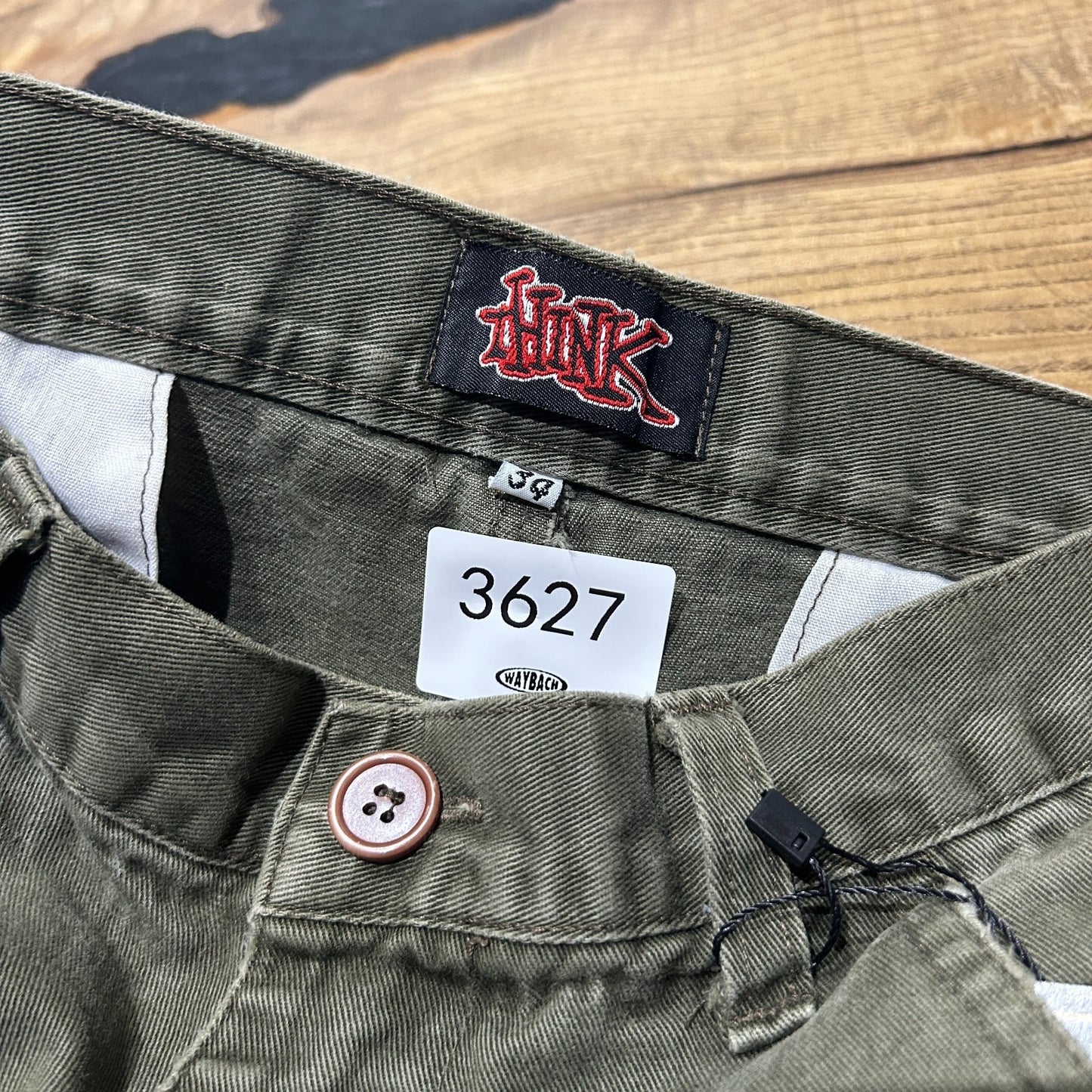 VINTAGE 90s | Think Skateboards Faded Green Cargo Shorts sz W34