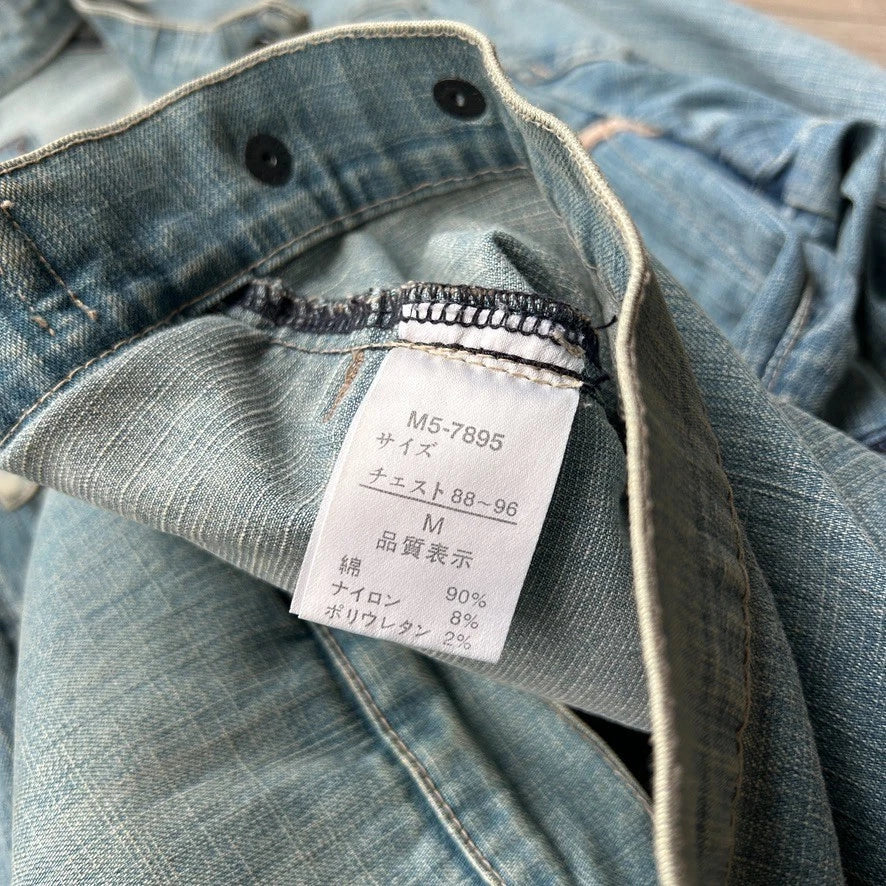 VINTAGE | Marithe Francois Girbaud Denim Cafe Racer Jacket sz M