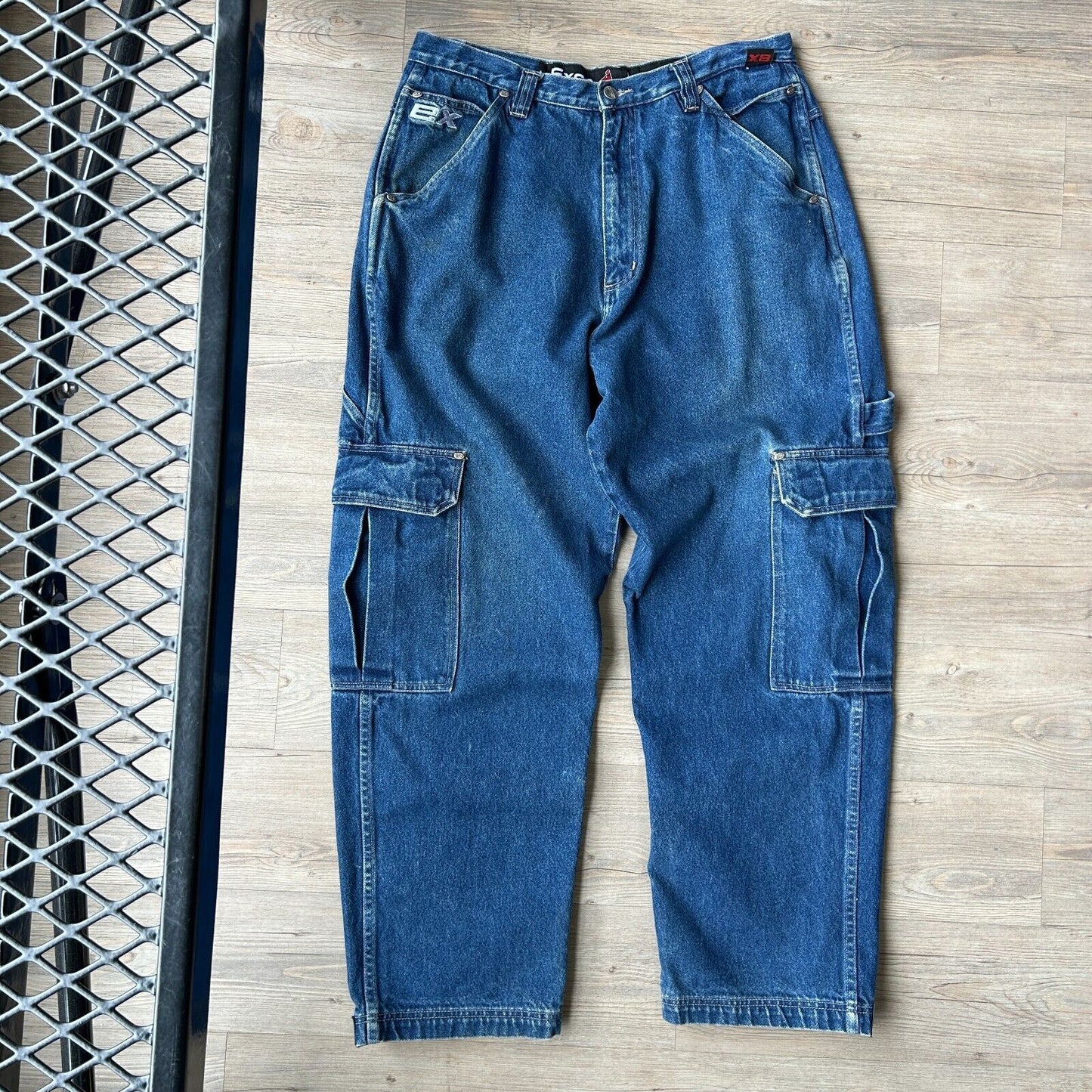 VINTAGE | Exco Jeans Baggy Denim Cargo Pants sz W34 L32