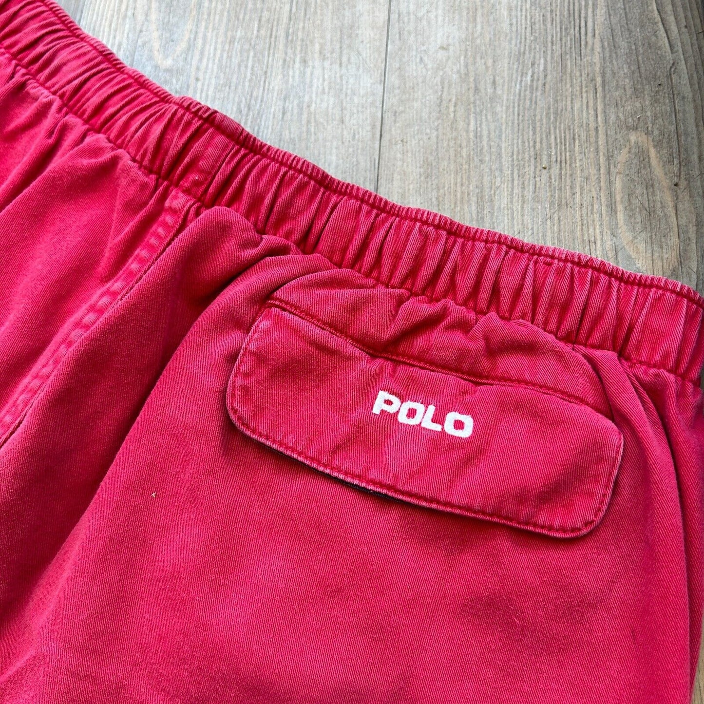 VINTAGE | POLO Ralph Lauren Red Cotton Canvas Shorts sz XL