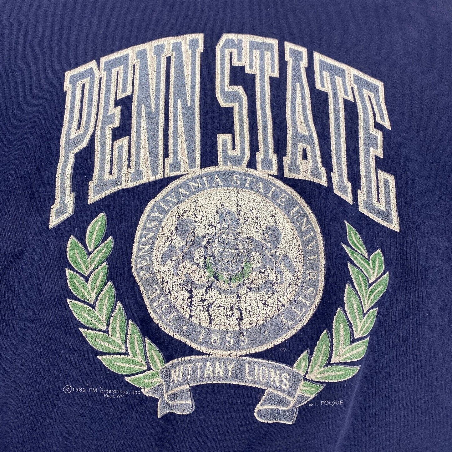 VINTAGE 80s Penn State Nittany Lions Crest Crewneck Sweater sz XL Men Adult