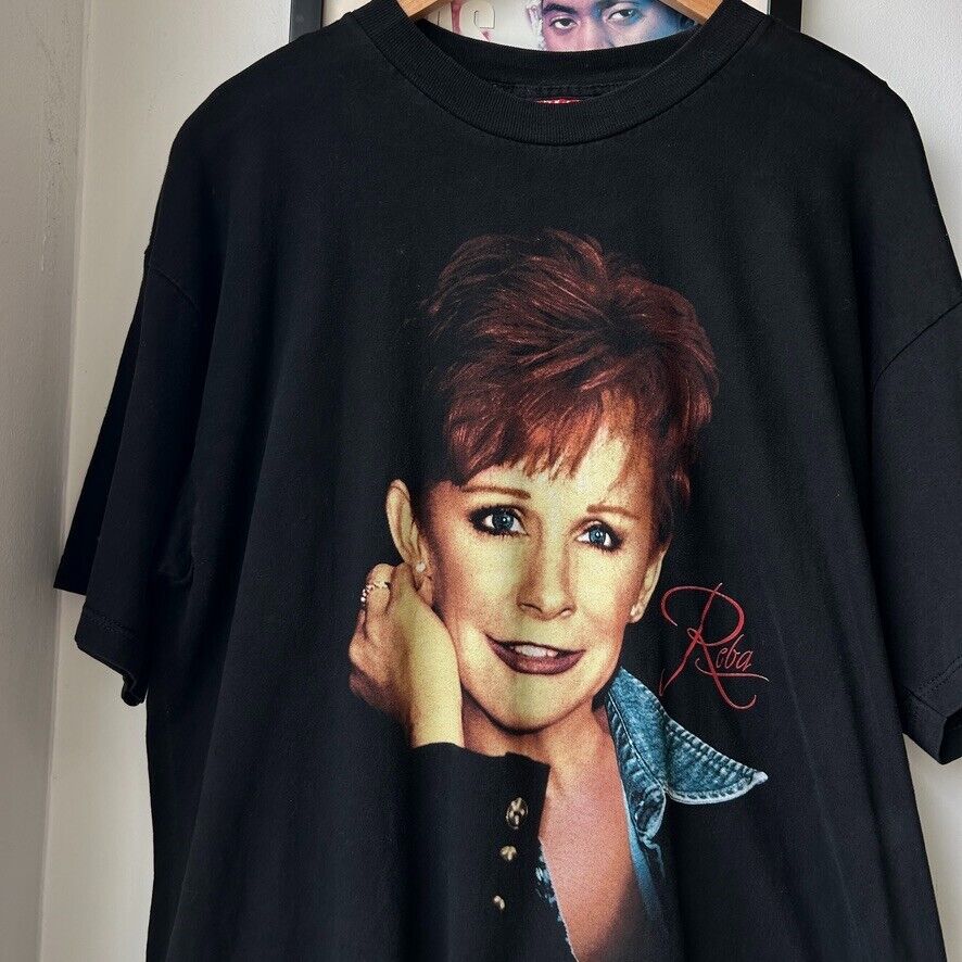 VINTAGE 90s | Reba Portrait Country Band Tour T-Shirt sz XL