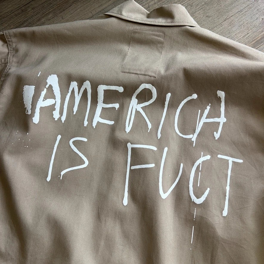VINTAGE | America Is FUCT BDU Rothco Military Combat Jacket sz L