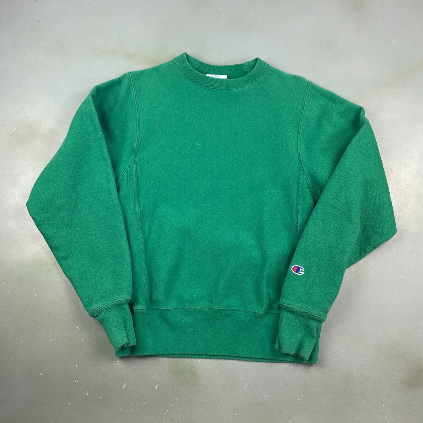 Champion Reverse Weave Blank Green Crewneck Sweater sz X-Small Men