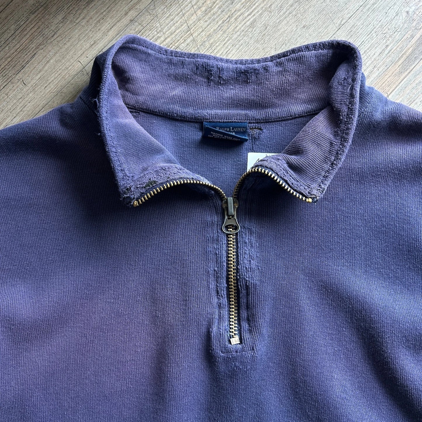 VINTAGE | POLO Ralph Lauren Sun Faded 1/4 Zip Sweater sz L/XL