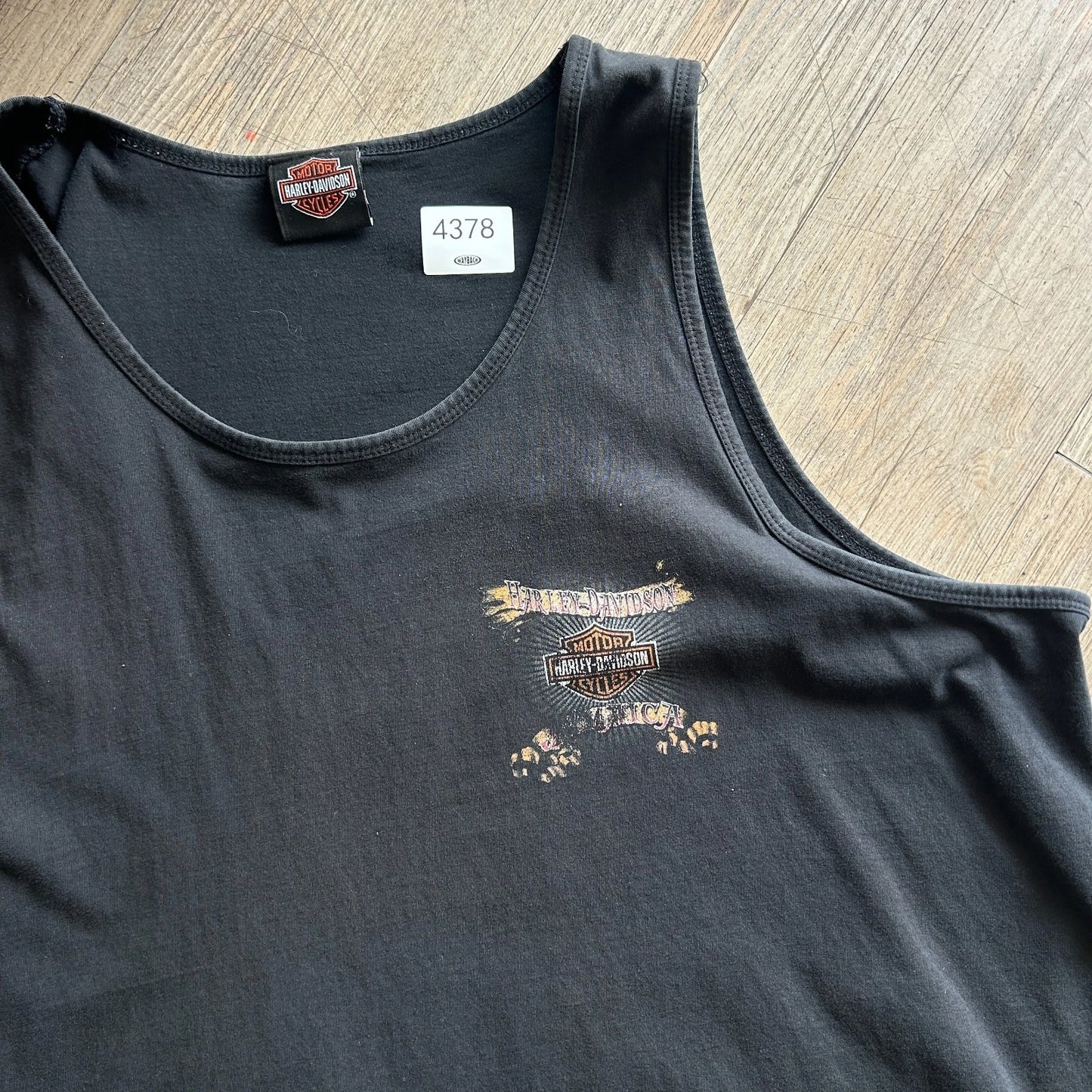 VINTAGE | Jamaica Harley Davidson Biker Sun Faded Sleeveless Tank T-Shirt sz XL