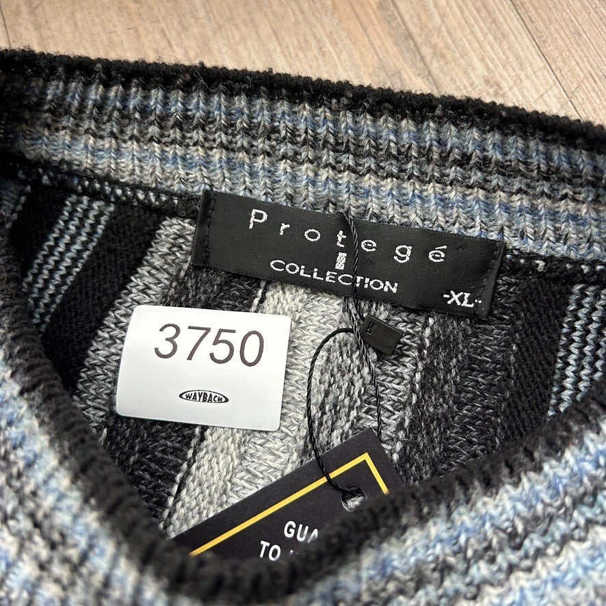 VINTAGE 90s | Protege Vertical Striped Gradient Knit Sweater sz L/XL